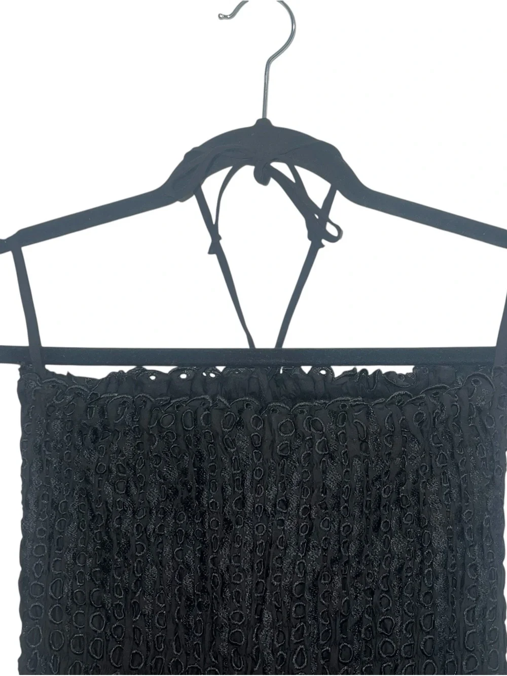 NEW NWT Charo Ruiz Ibiza Megan Smocked Mini Dress In Black - Picture 10 of 13